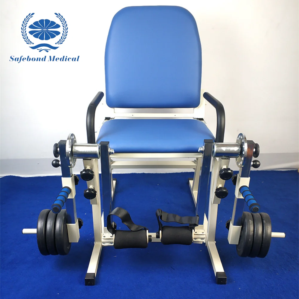 Safebond Adjustable Quadriceps Trainer Active Passive Flexion Training Equipment for Knee Joint Wheelchair Compatible Patch Type
