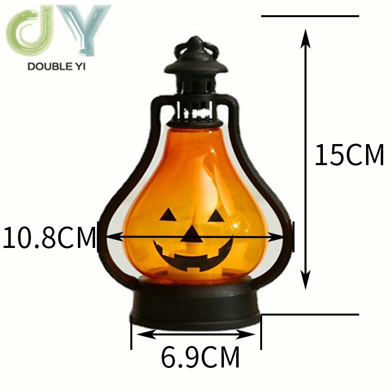 LED Halloween Pumpkin Ghost Lantern Lamp DIY Hanging Scary Candle Light Home Horror Props Kids Toy For Wholesale