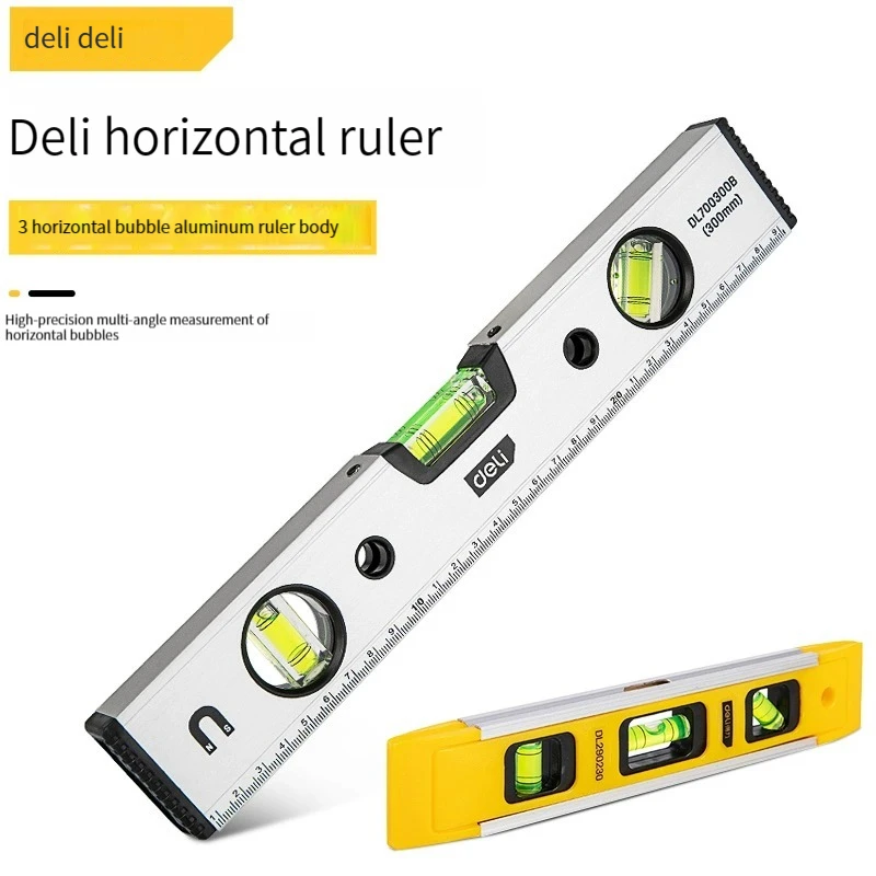 Deli DL9020 tool horizontal ruler high precision balancer strong magnetic ruler household use
