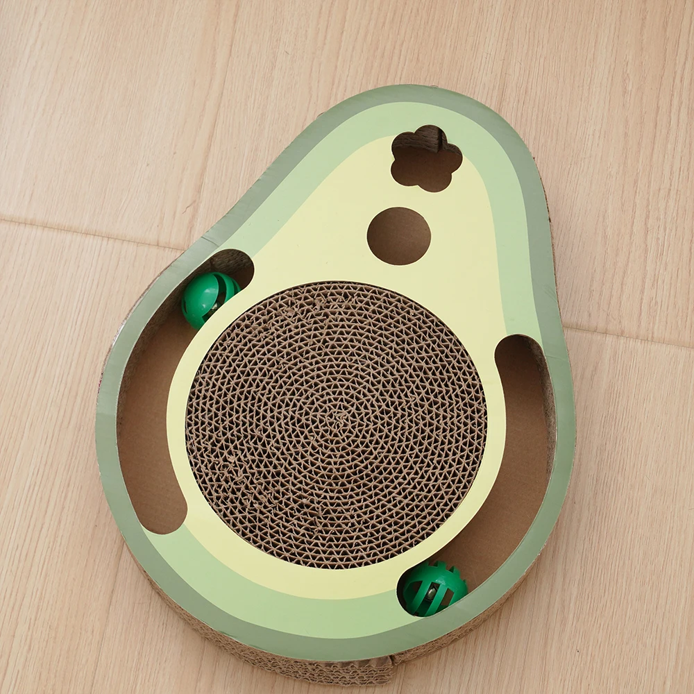 Manufacturer wholesale fruit shape pattern corrugated cat scratcher cardboard