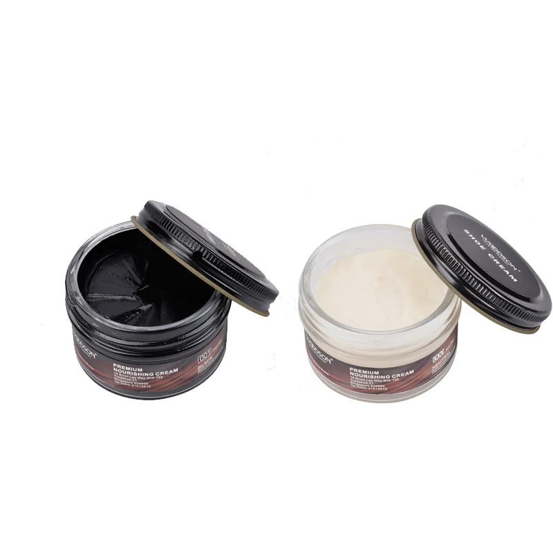 50 мл, стекло может упаковывать черный крем для обуви, крем для полировки обуви