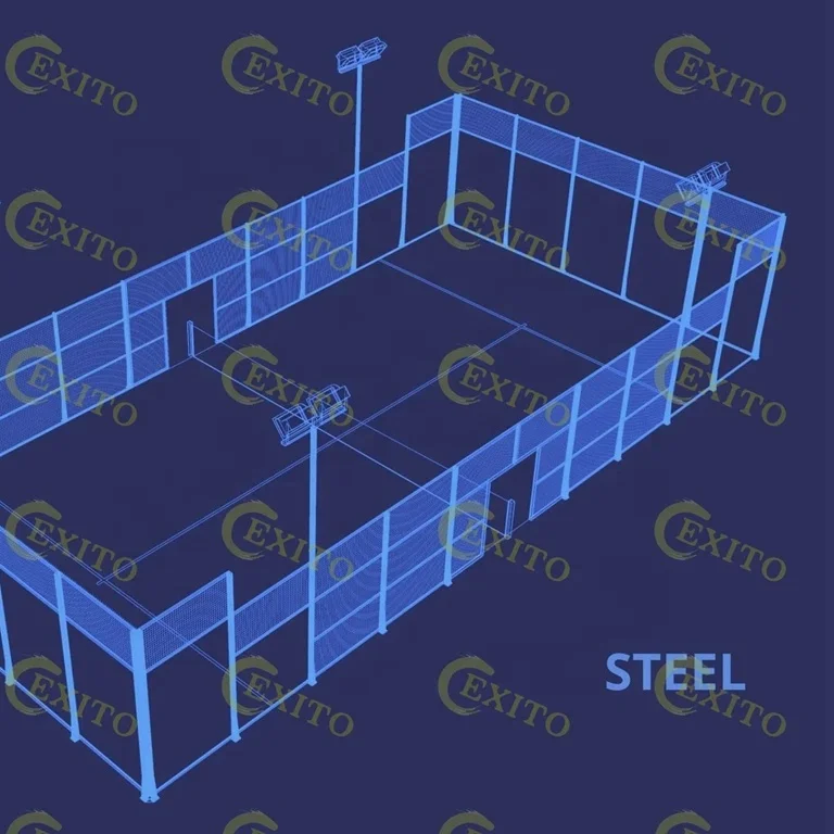 Wholesale Assembled Hot-Sale Sports Padel Court Panoramic  campi da padel with High Quality and Wonderful Factory Price