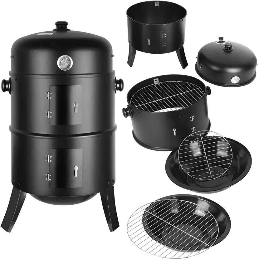 Multifunction Vertical charcoal smoker grill bbq with LFGB approval