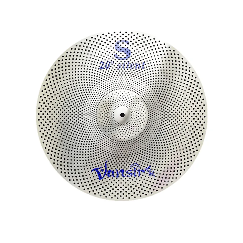 Vansir Silver Color Low Volume Cymbal Set 14'HH+16' Crash+18' Crash+20' Ride Cymbals Sets