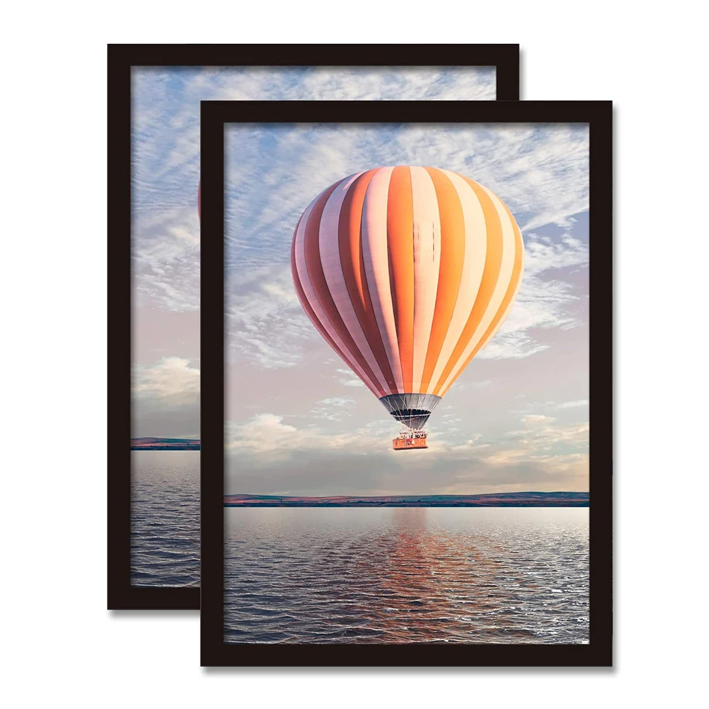 Black Picture Frame for Wall and Tabletop Display Photo Picture Frame with Clear Plexiglass for Vertical or Horizontal Display