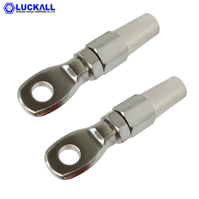 Stainless Steel Threaded Eye Swage Stud Wire Rope Terminal Ends