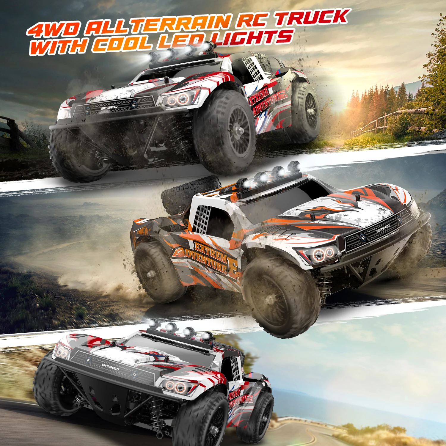 4*4 RTR adult professional grade 11.1v electric 2.4g remote control high speed off-road vehicle large size 1/10 rc kit 100km/h