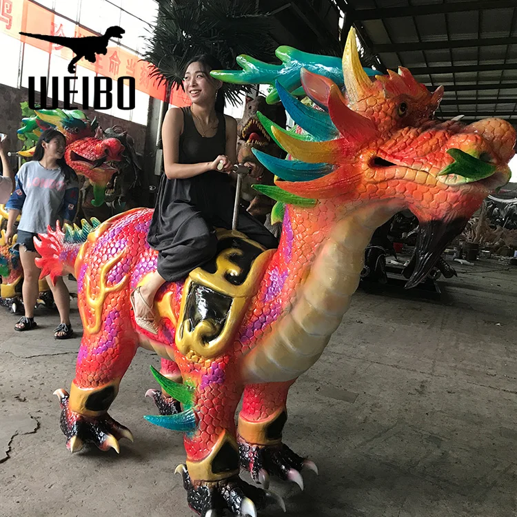 Amusement park popular realistic riding dinosaur