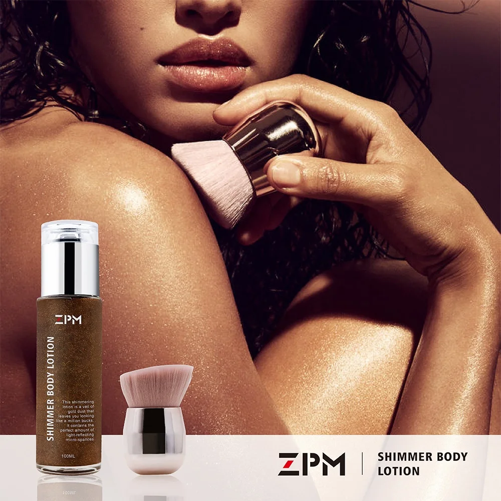 ZPM OEM/ODM Фирменная торговая марка, веганский осветляющий лосьон, мерцающее масло для тела