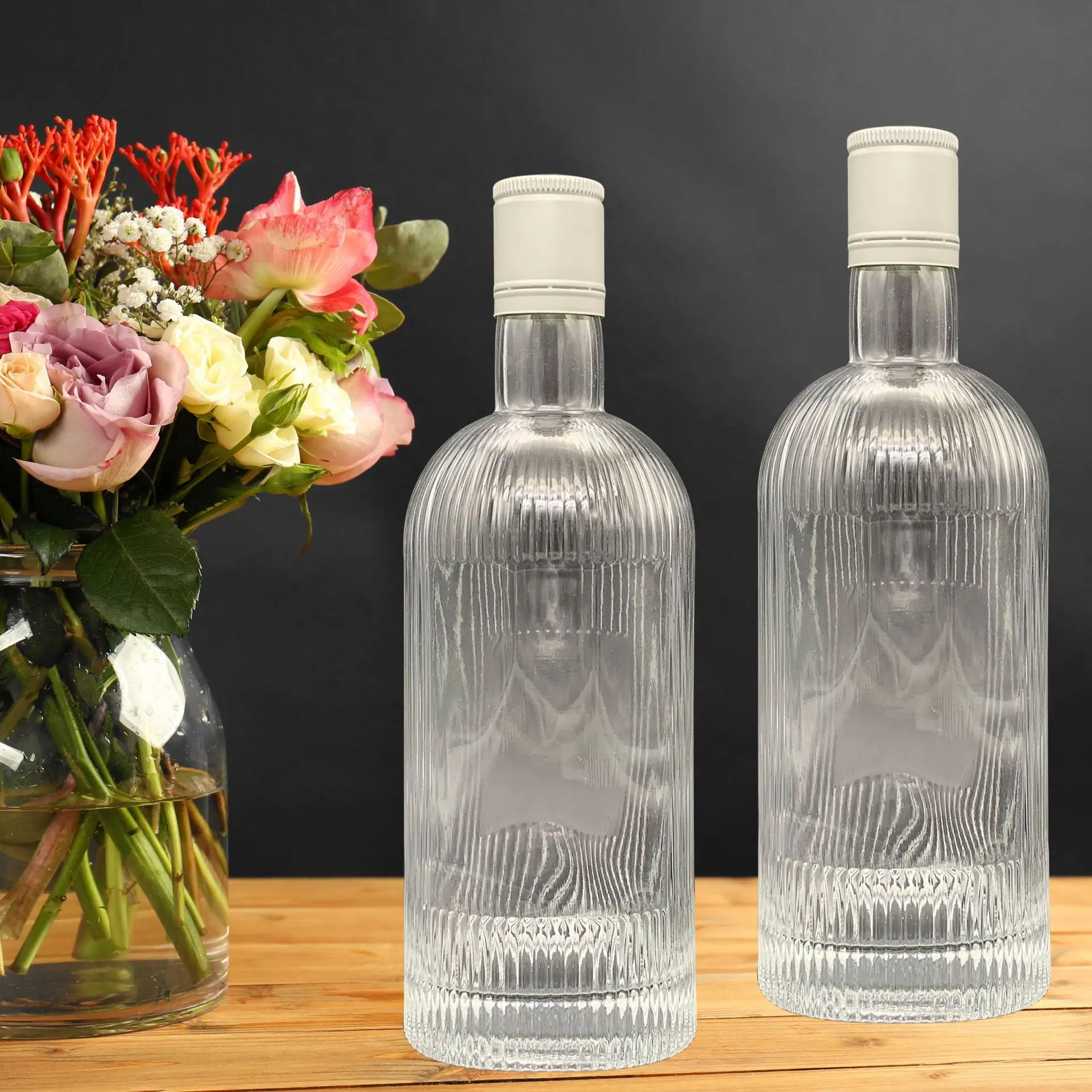 Customizable Label 330ml & 500ml Glass Water Bottles Sealed Lid Refillable Portable for Juice Coffee & Tequila