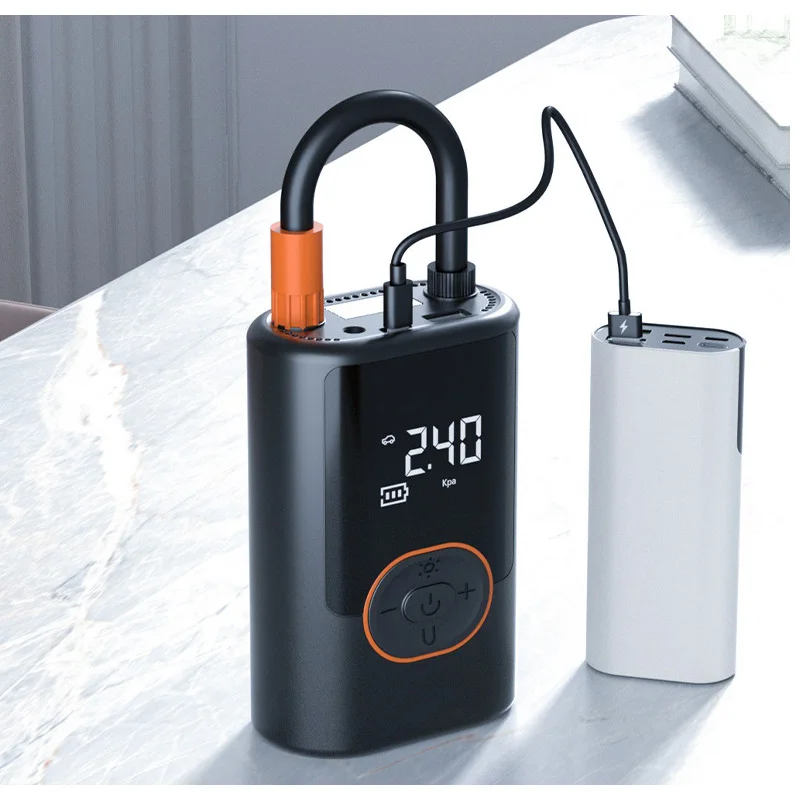 2024 Cordless Digital Mini Tire Inflators With 2 Battery Portable Rechargeable Wireless Car Air Pump Compressor For Car Tyre