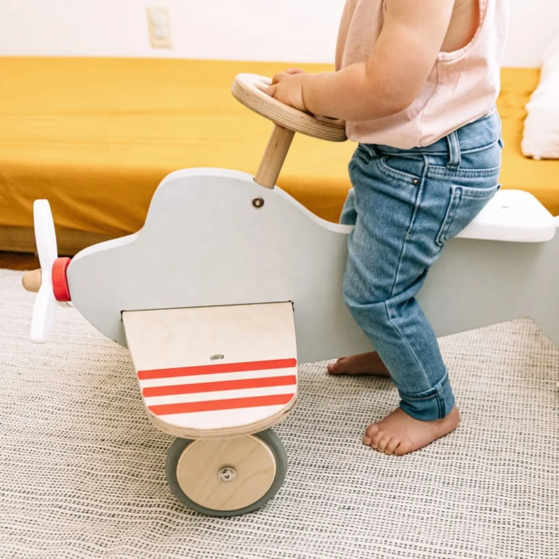 Asweets Toddler  Rocking House Kids Plane Wooden Raiding Horse Toy