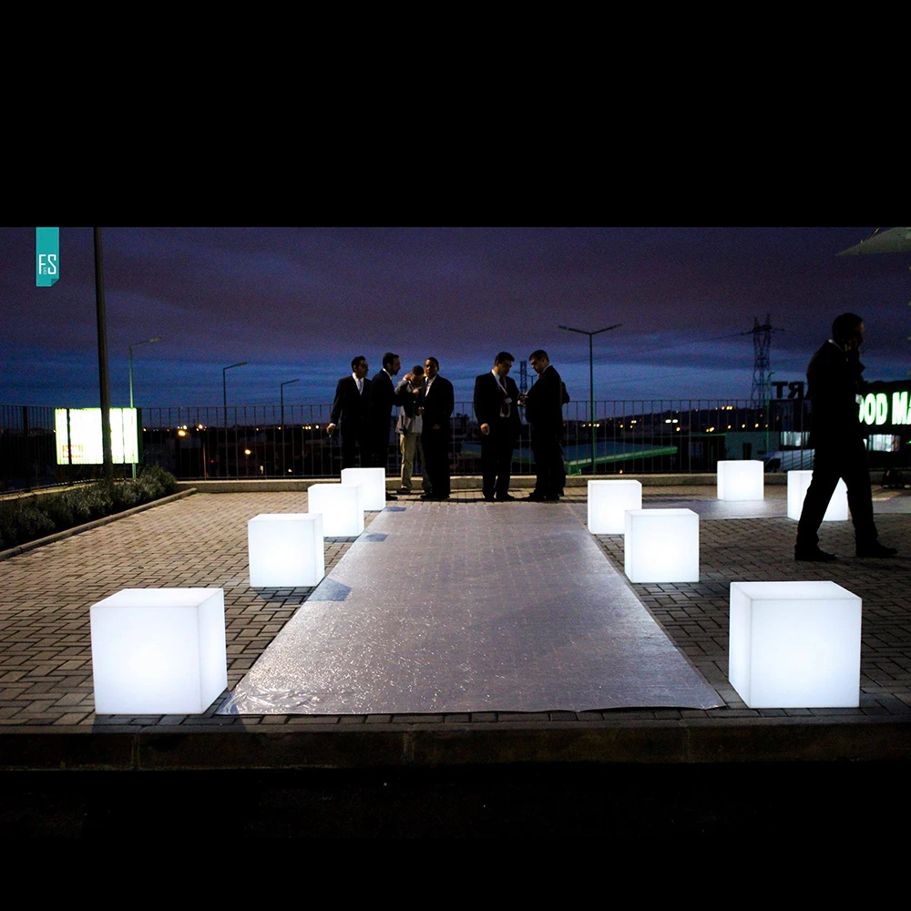 Пульт дистанционного управления 16 видов цветов Изменение пластик с подсветкой кубики стол и стул для отдыха на открытом воздухе украшения Бар партия кубики льда СИД