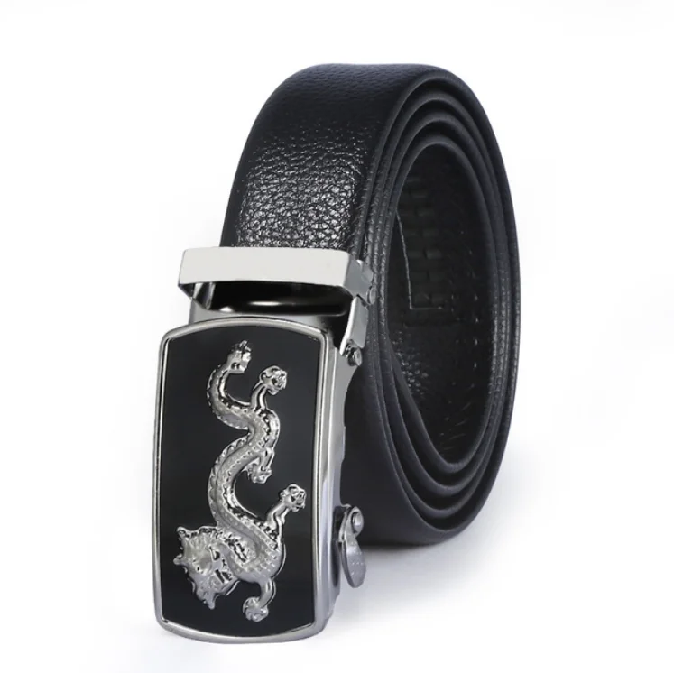 New Product mens automatic buckle belts for men Genuine Leather belt custom logo LQbelt factory