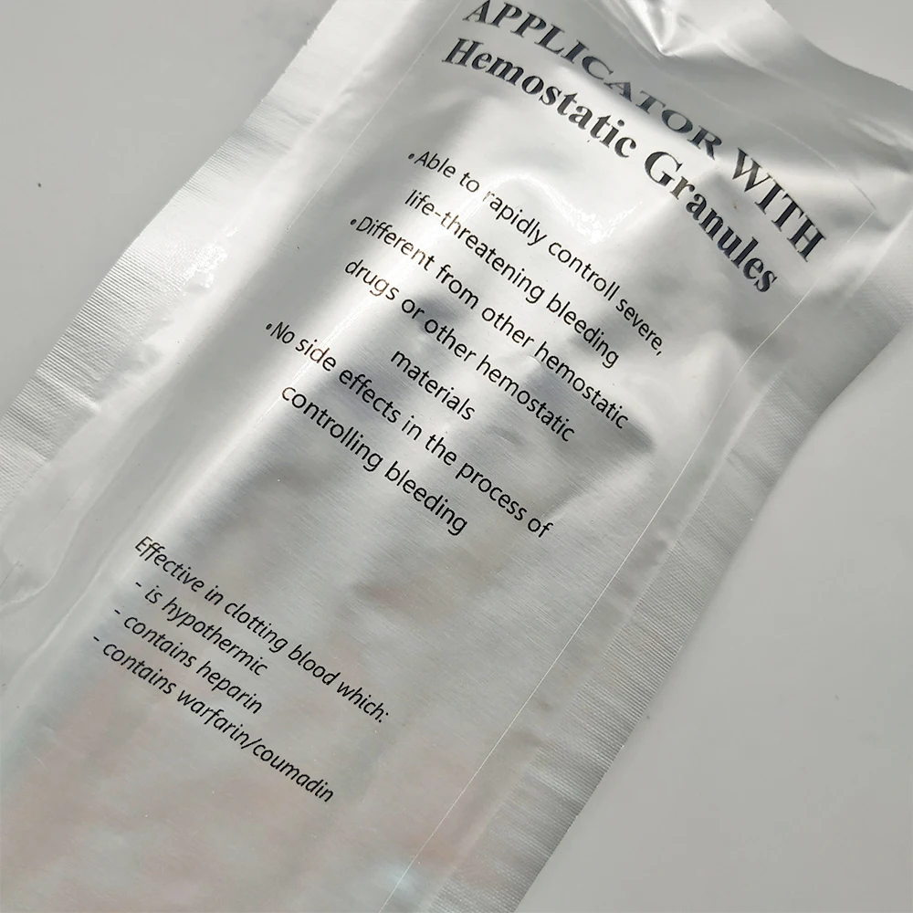Гемостатический порошок Chitosan Противоударная гемостаза оборудование для оказания первой помощи удобно носить с собой наружную гемостатическую марлю