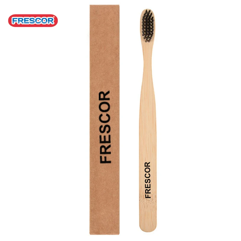 A007 частная марка Amazon Заказная 100% Органическая биоразлагаемая бамбуковая зубная щетка с упаковкой