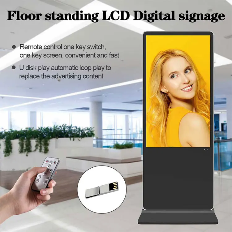 43 49 55 inch indoor floor standing vertical totem WIFI digital signage lcd advertising display