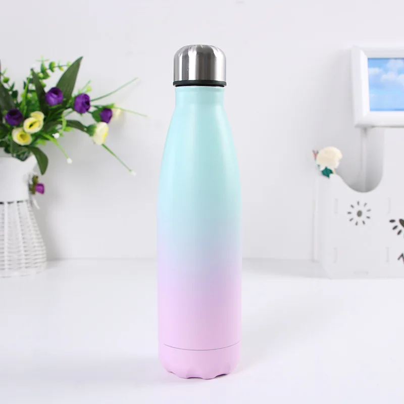 500ML LOGO Custom Double Wall Stainless Steel Water Bottle Thermos Bottle Keep Hot and Cold Insulated Vacuum Flask for Sport