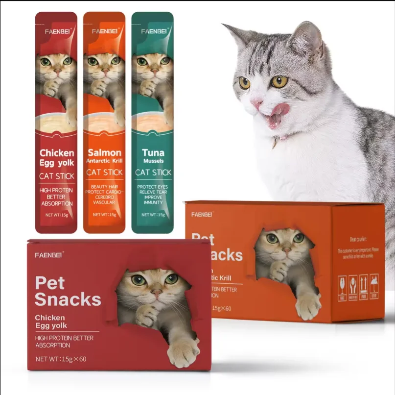 Factory Wholesale Delicious Cat Snacks Nutritious Wet Cat Food Pet Treats Snacks Natural Tuna Chicken Wet Cat Food