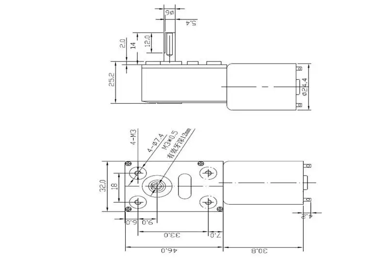 10RPM 40RPM Jgy370 High Torque Reducer Small Hollow Shaft Self-lock Engine 24V 12V Dc Micro Electric Drive Worm Gear Motor