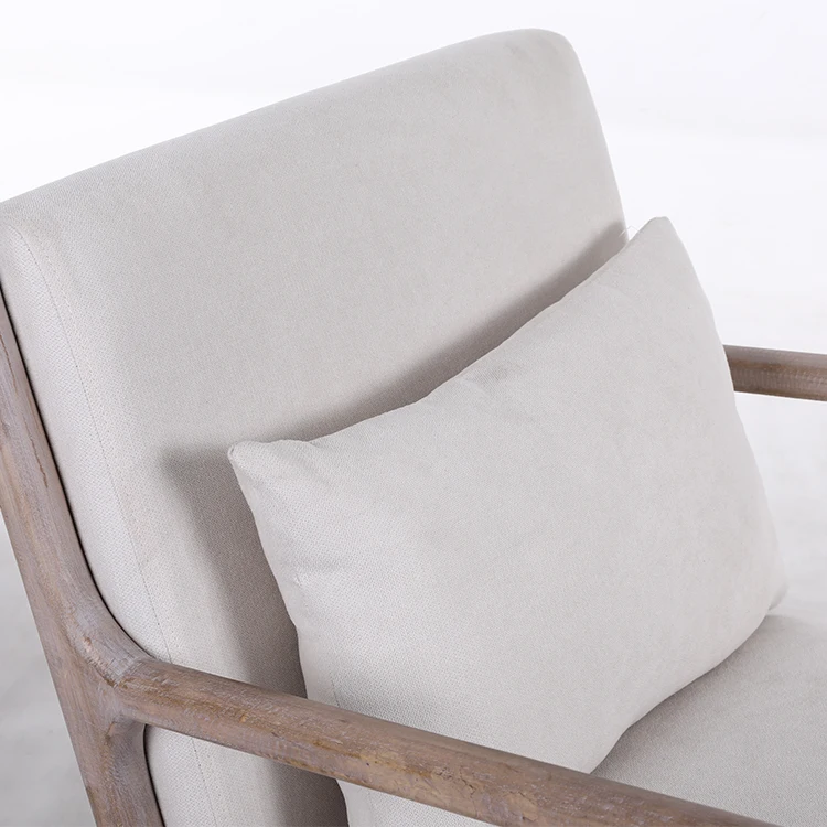 Wholesale Appearance Portable  Anji Kasei Design KSF25000 Cotton Linen Single Easy Modern Living Room Leisure Chair