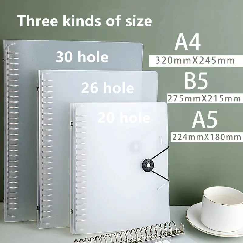 Binder shell A4 metal clip B5/26 hole loose-leaf This inside paper storage clip PP face simple A5 loose-leaf shell
