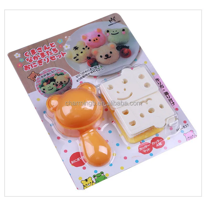 Бытовые аксессуары для риса bento, домашний инструмент для рисования, набор пластиковых инструментов для суши, «сделай сам», форма для риса для собак, для детей bento