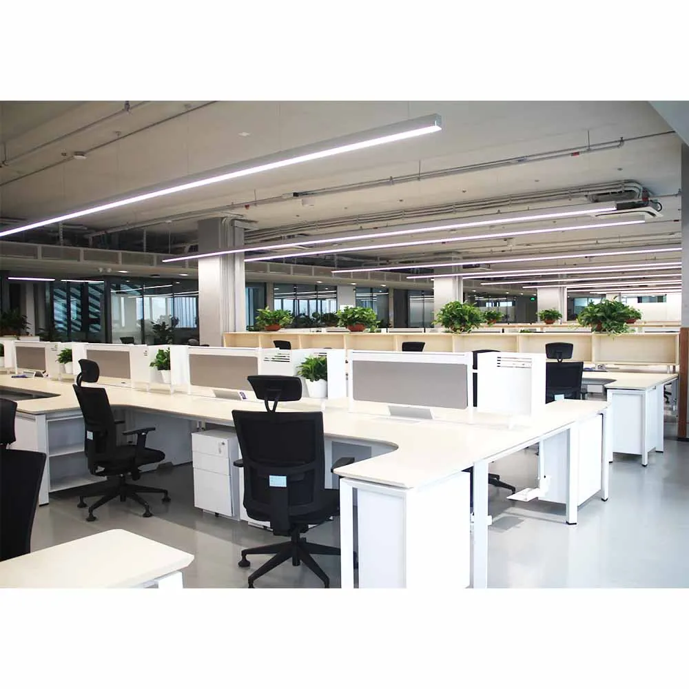 Good price 4 person cubicle desk modern design office furniture workstation customized green material with metal adjustable legs
