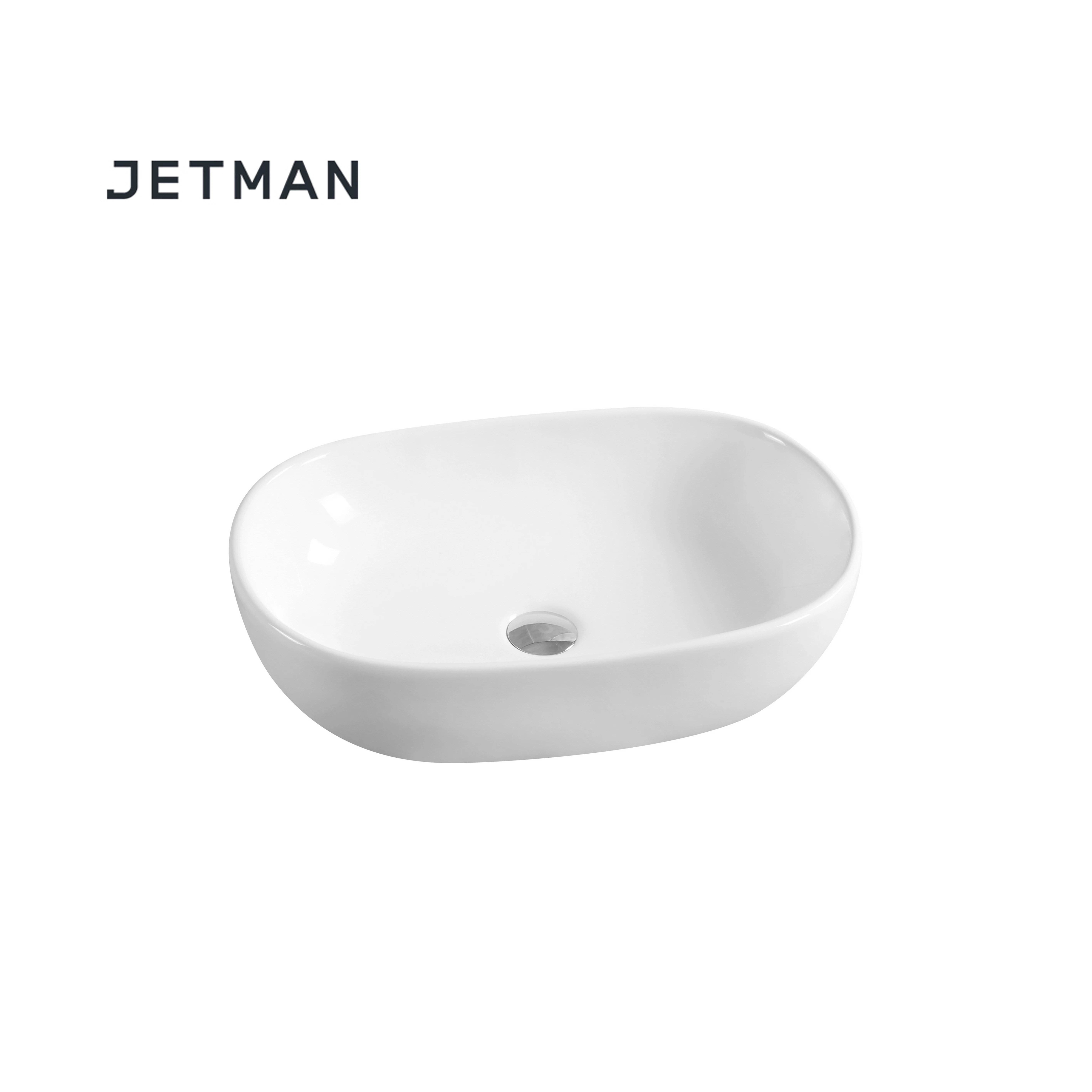 JM7802 580*390*145 Vanity top bathroom countertop art ceramic hand oval wash basin