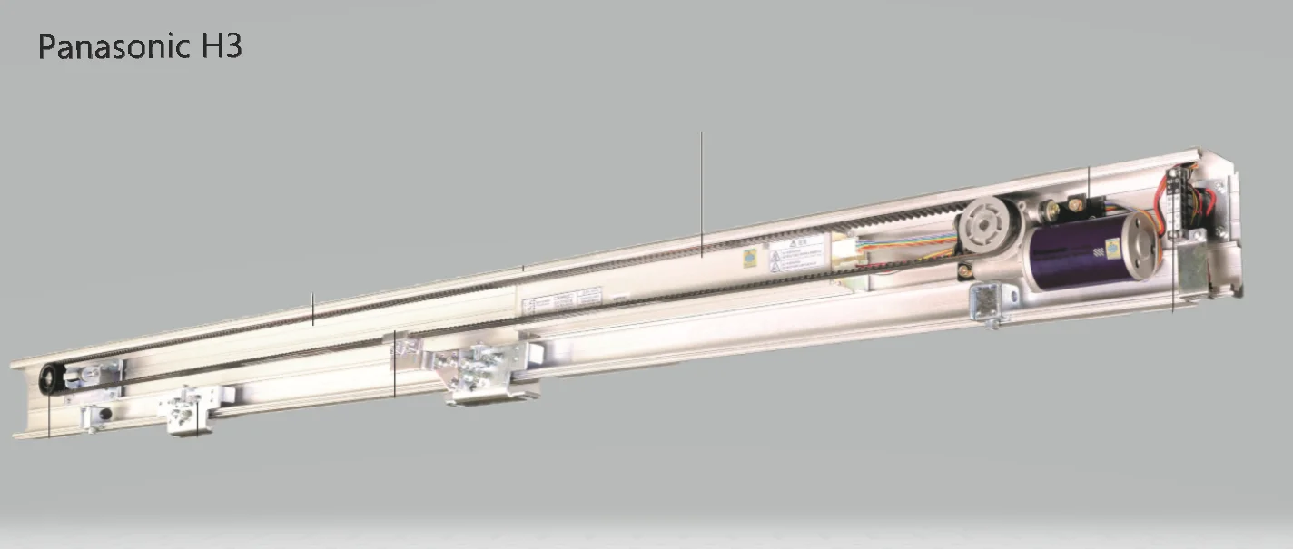 High quality 4 panel glass entry H3 automatic sliding door