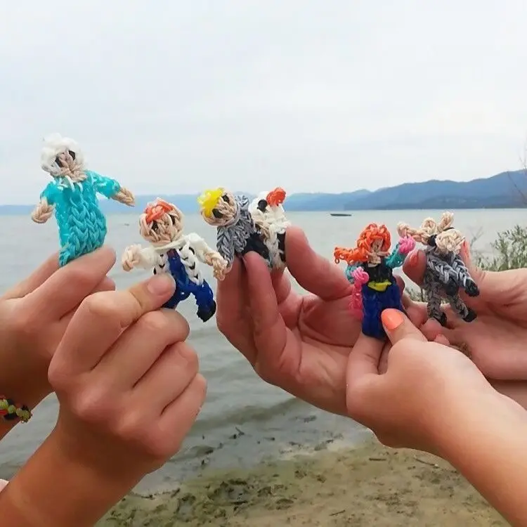 mini interesting Color Elastic Children Girl knit Natural High MOQ Custom hair handwork Factory Wholesale rubber band