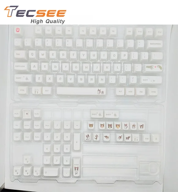 Tecsee  Factory Hallowmas English Sublimation PBT XDA Profile Custom Keycaps for Mechanical Keyboard