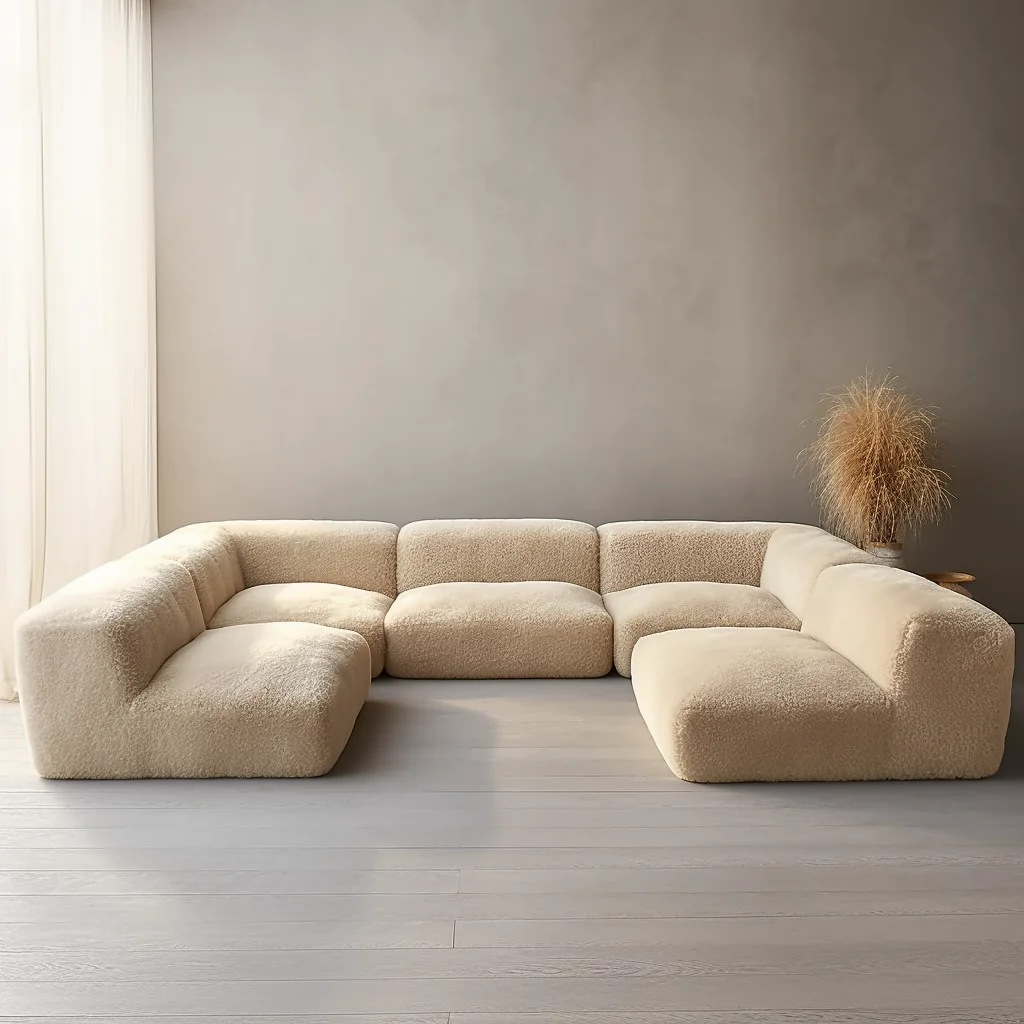 Sectional Sofa New Design Modern Living Room Europe Family Soft and fluffy Living room Furniture