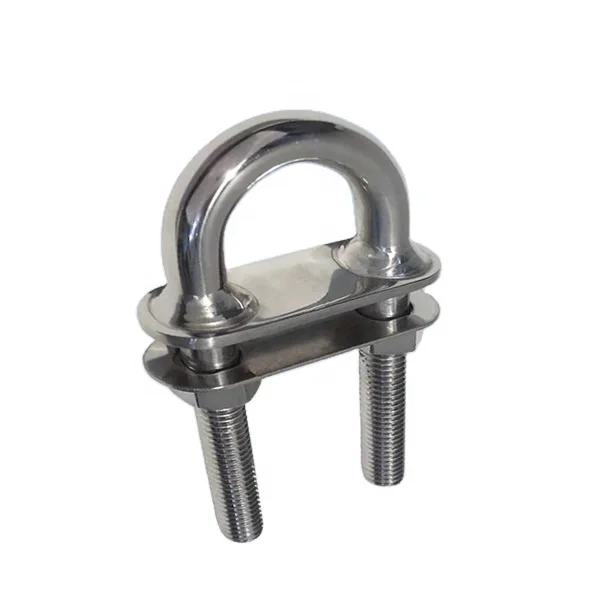 Stainless Steel 316 BOY EYES DELUXE (U BOLT with two nuts and two plate) M9.5 x 63 x 100mm