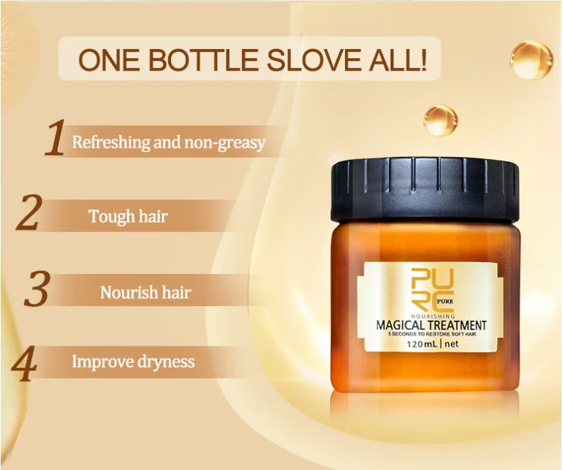 OEM ODM Private Label 120ml Magical Hair Treatment Mask Daily Use Hair Mask