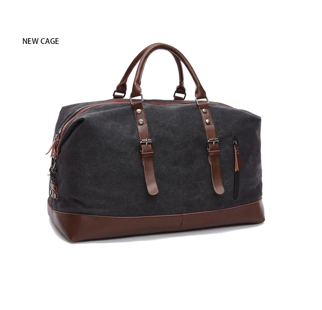 Hot Sales Canvas Weekender Overnight Gym Sports Luggage Carry On Bag Travel Shoulder Bag Duffel Bag For Men