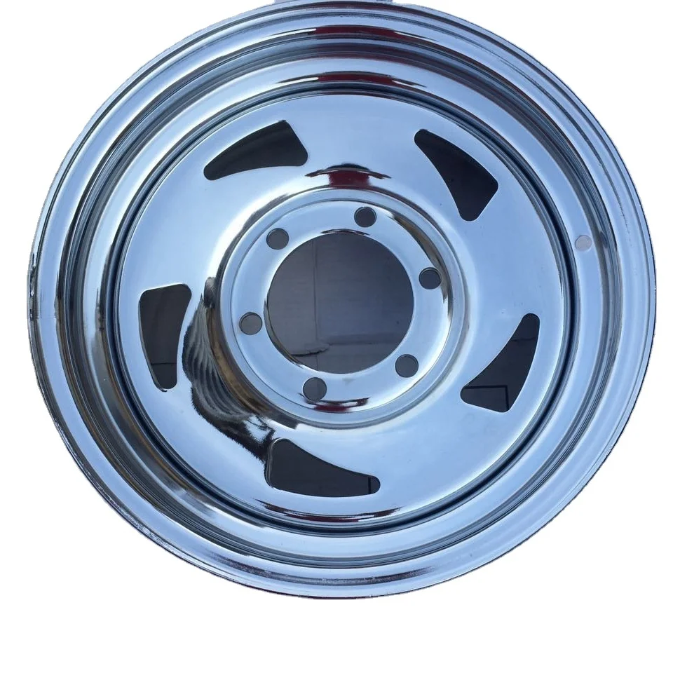 Custom High End Steel Wheel 6 Holes 15 Inch Chrome Rims 6x139.7