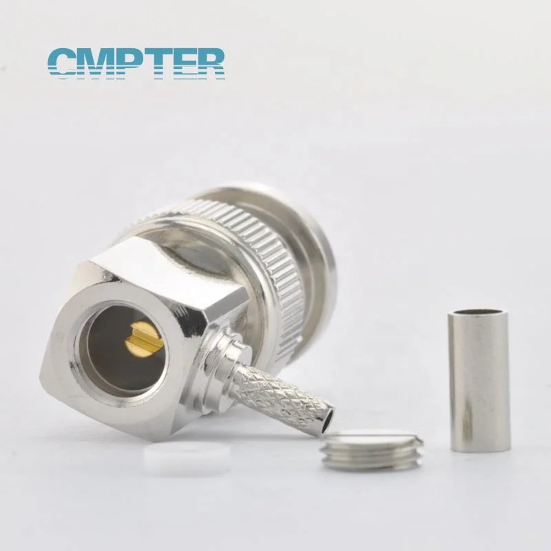 BNC штекер прямоугольный обжим LMR100 RG174 RG188 RG316