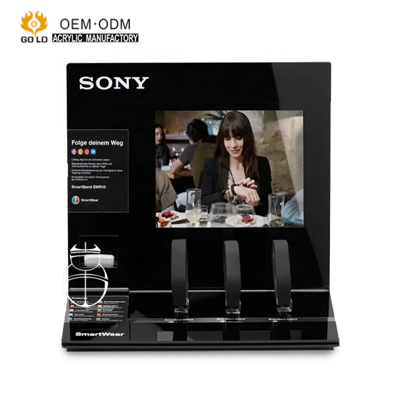 Countertop Luxury Watch Display Cabinet Custom Acrylic Watch Holder Display Stand