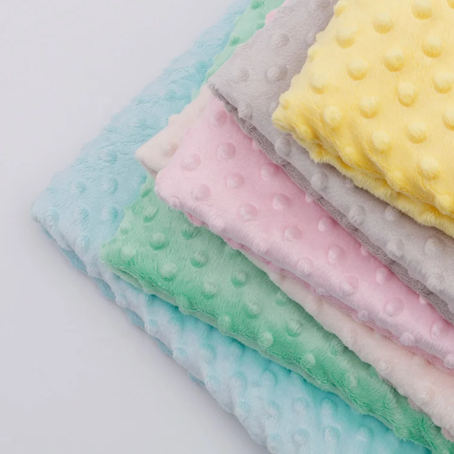 100% polyester minky dot blanket for baby super soft muslin blanket