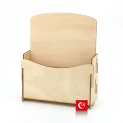 TX Tabletop Countertop Wooden Leaflet Holder Brochure Display Stand Brochure Rack For Holding Magazine Holiday and Greeting Card