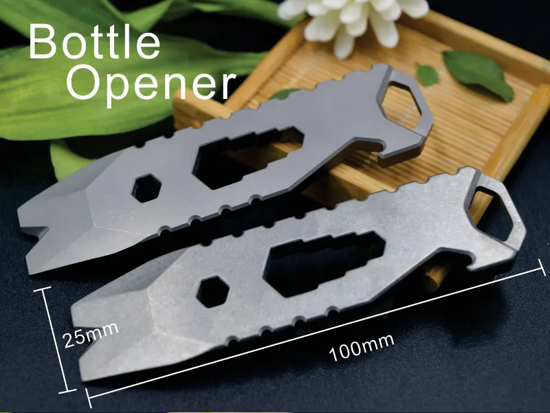 Gr5 Customized Multi Function Outdoor Pocket Hand Tools EDC Tools Titanium Pry Bar