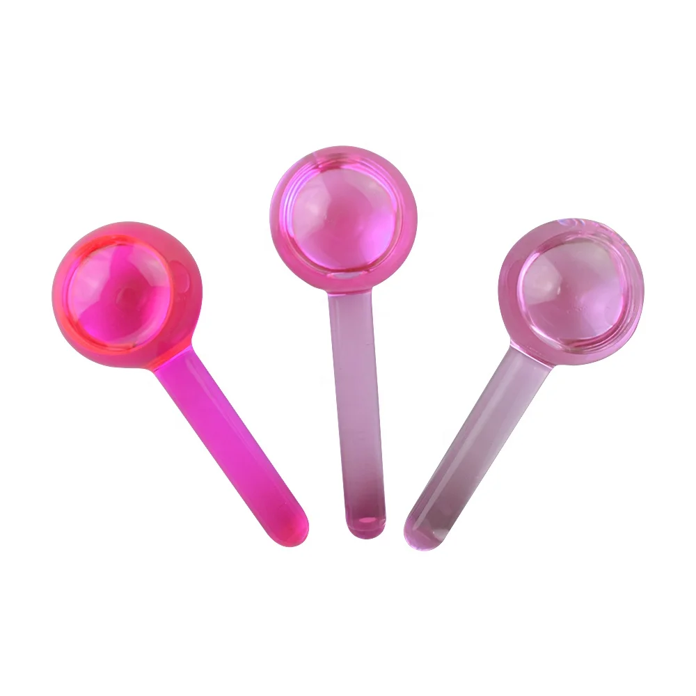 Beauty shop cosmetic gift set facial spa massager products big size Face ice globes with glitters