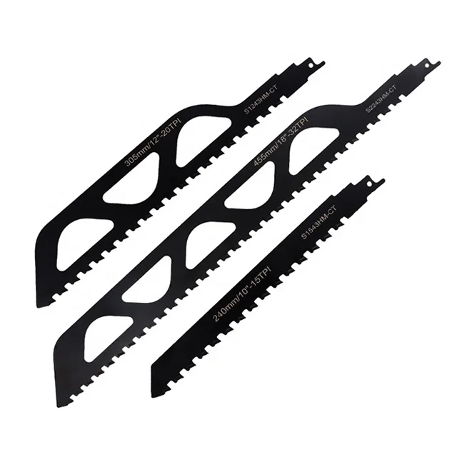 Ereciprocating saw blades for sabre saws