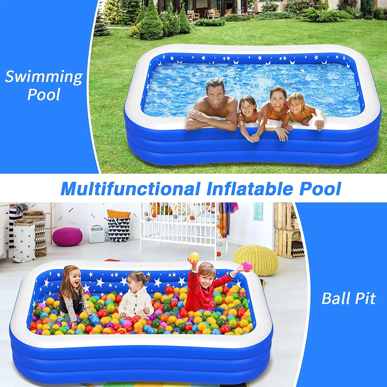 Thickness Dimensions Can Be Customized Inflatable Pool 3 Ring Swimming Pool Inflatable Swimming Pool