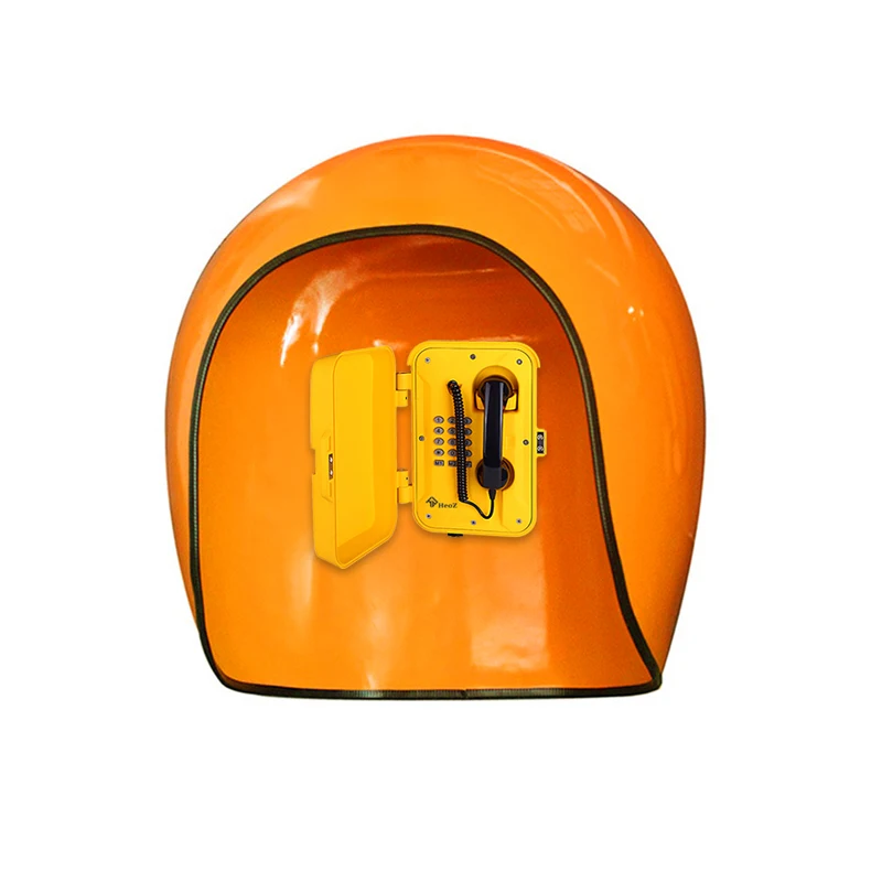 UV resistant 40DB 28DB outdoor Acoustic Hoods Noise Reduction telephone booths With Yellow Color