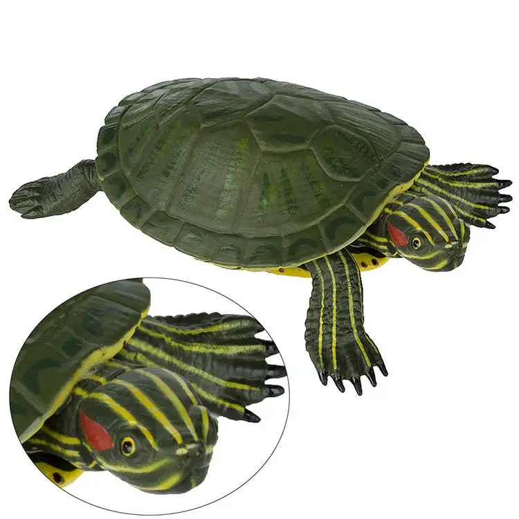 
5.5inch Brazilian Red-Eared Slider Turtle Tortoise Animal Toy Action PVC Figure Tortoise Turtle Model PVC Wild Life Animal Toy 