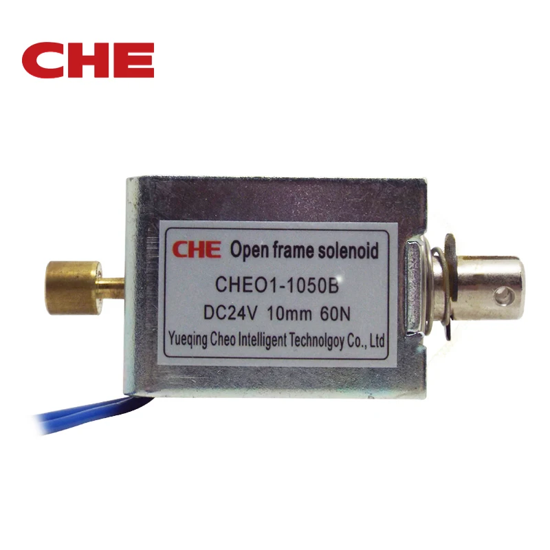 CHEO1-1050B 60N 10mm 12v 24v 48v 10kg coil pull and push electromagnetic magnetic open frame solenoid jf-1050b