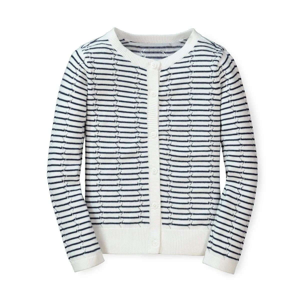 
New Casual Hollow Style Girl Knitted Striped Cardigan Sweater 