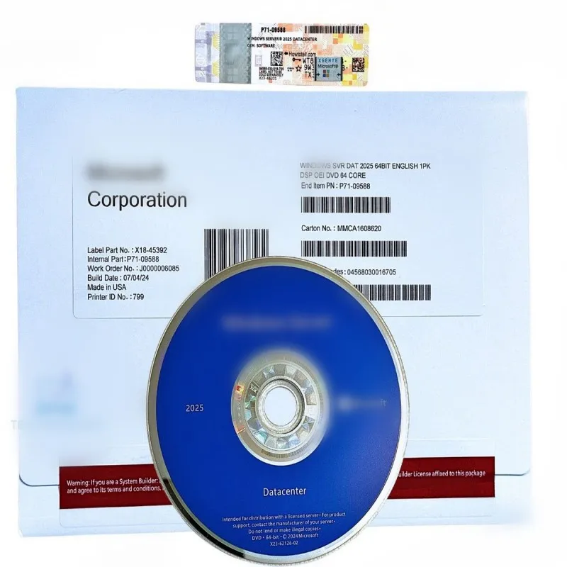 Win Server 2025 Datacenter DVD полный пакет 100% онлайн активировать DCT DHL/Fedex корабль быстро